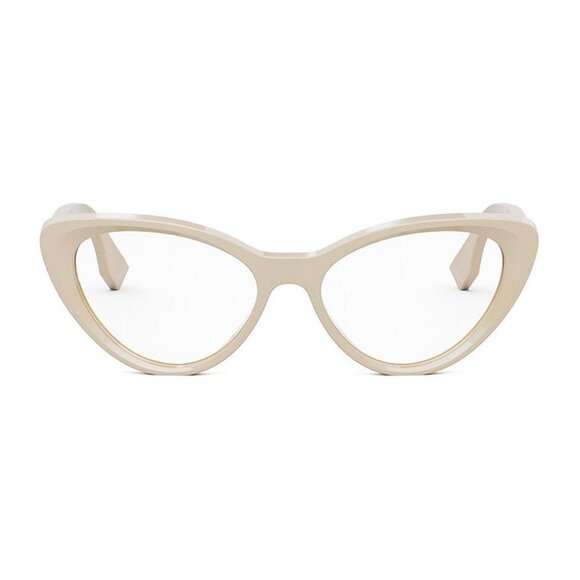 NWT FENDI EYEGLASSES WOMEN BEIGE CAT EYE EYEWEAR - Picture 3 of 4